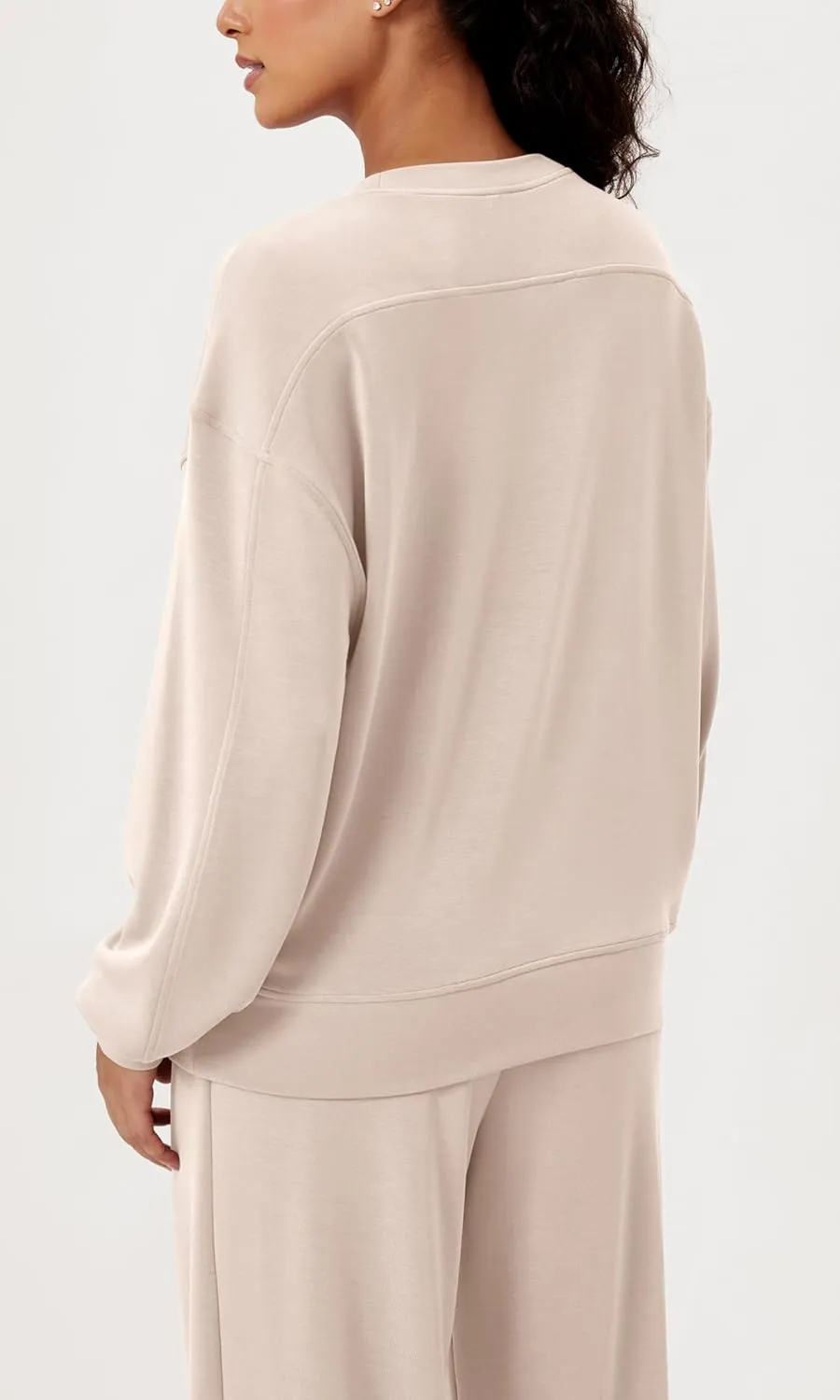 ODODOS Modal Soft Oversized Sweatshirts for Women Crew Neck Long Sleeve Relaxed Pullover Tops