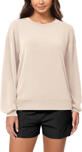 ODODOS Modal Soft Oversized Sweatshirts for Women Crew Neck Long Sleeve Relaxed Pullover Tops