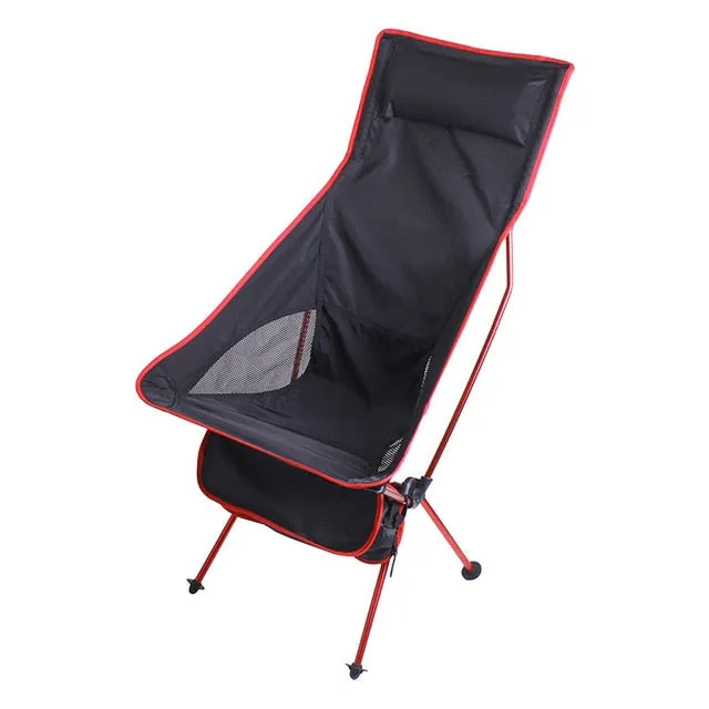 Outdoor Camping Chair Oxford Cloth Portable Folding Lengthen Camping Ultralight Chair Seat for Fishing Festival Picnic BBQ Beach