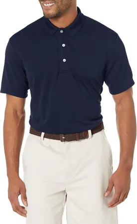 PGA TOUR Men's Airflux Solid Mesh Short Sleeve Golf Polo Shirt (Sizes S-4x)