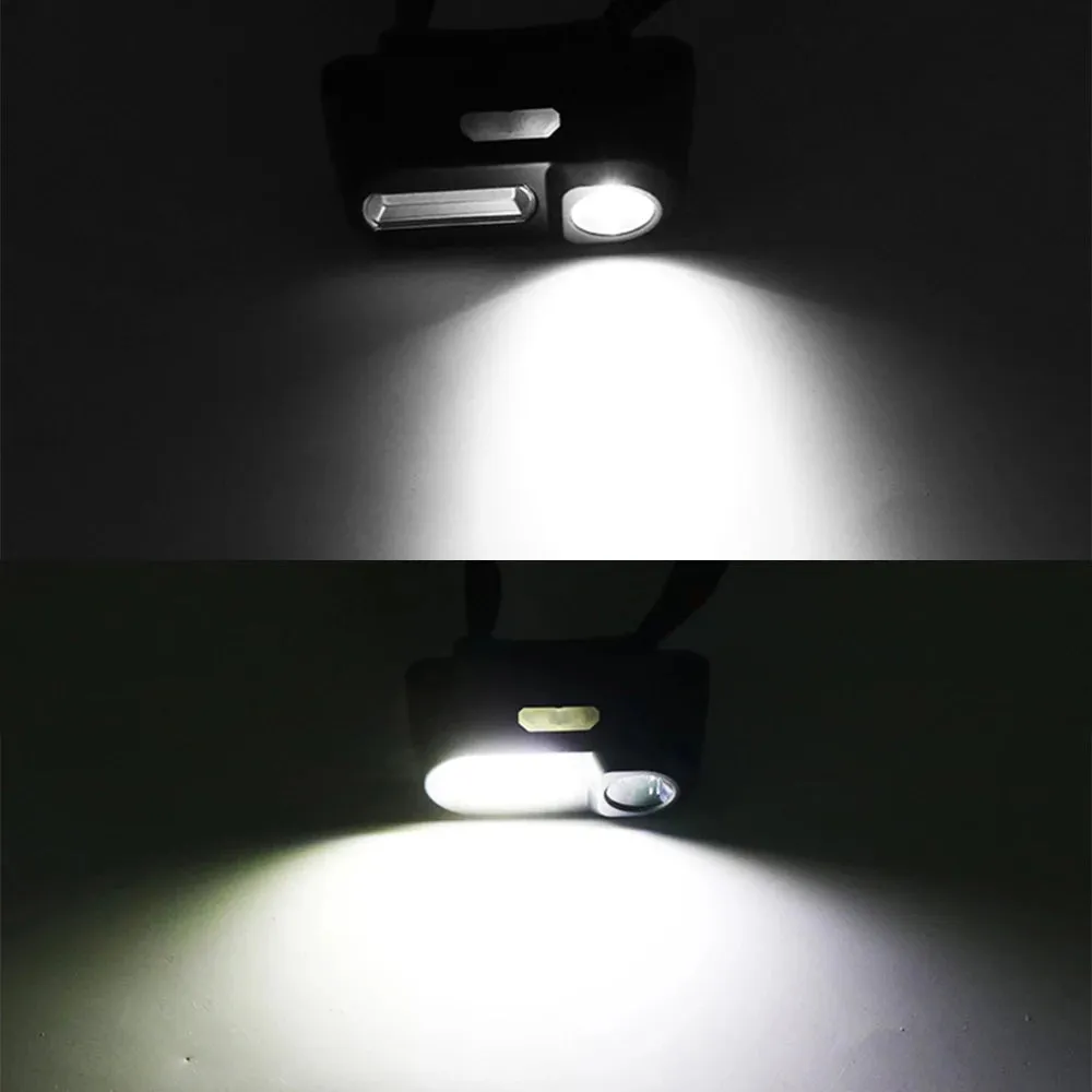 Portable Mini XPE COB LED Headlamp USB Rechargeable Use 18650 Battery Head Lamp Camping Fishing Headlight Flashlight Torch
