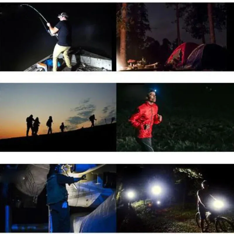 Portable Mini XPE COB LED Headlamp USB Rechargeable Use 18650 Battery Head Lamp Camping Fishing Headlight Flashlight Torch