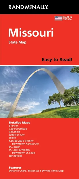 Rand McNally Easy to Read: Missouri State Map Map  Folded Map, March 1, 2024