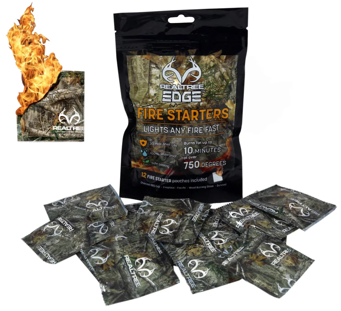 RealTree Edge Fire Starters Lights any Fire Fast - 12 Pack