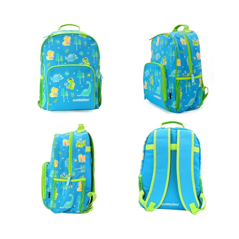 Scoobies Glow-in-the-Dark Dino Backpack | Spacious & Organized | Comfortable & Durable | Water-Resistant | Dual Bottle Holders