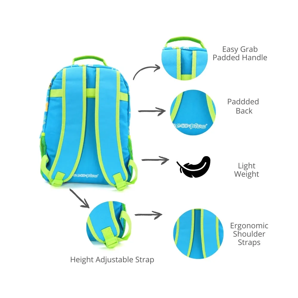 Scoobies Glow-in-the-Dark Dino Backpack | Spacious & Organized | Comfortable & Durable | Water-Resistant | Dual Bottle Holders