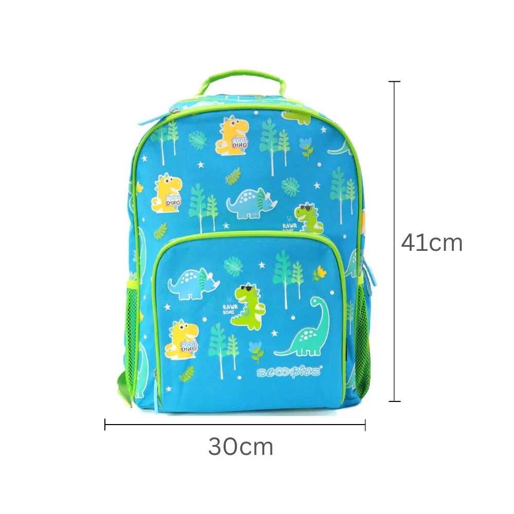 Scoobies Glow-in-the-Dark Dino Backpack | Spacious & Organized | Comfortable & Durable | Water-Resistant | Dual Bottle Holders