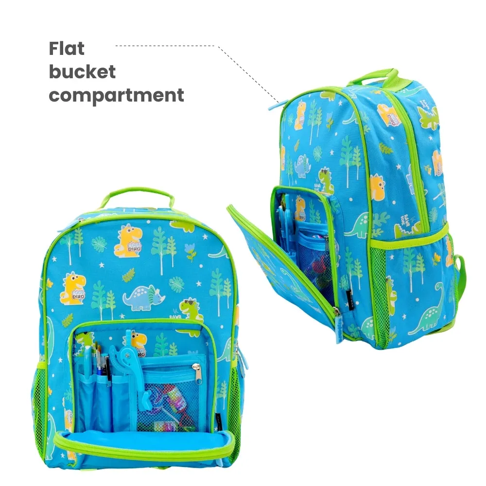 Scoobies Glow-in-the-Dark Dino Backpack | Spacious & Organized | Comfortable & Durable | Water-Resistant | Dual Bottle Holders