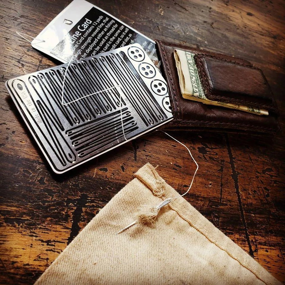 Sewing Needle Card : Survival Sewing Kit