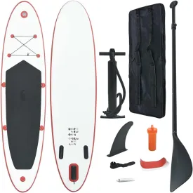 SKM Stand Up Paddle Board Set SUP Surfboard Inflatable Red and White (Weight-22KG)-2201