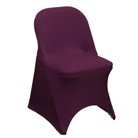 Stretch Spandex Folding Chair Cover Eggplant