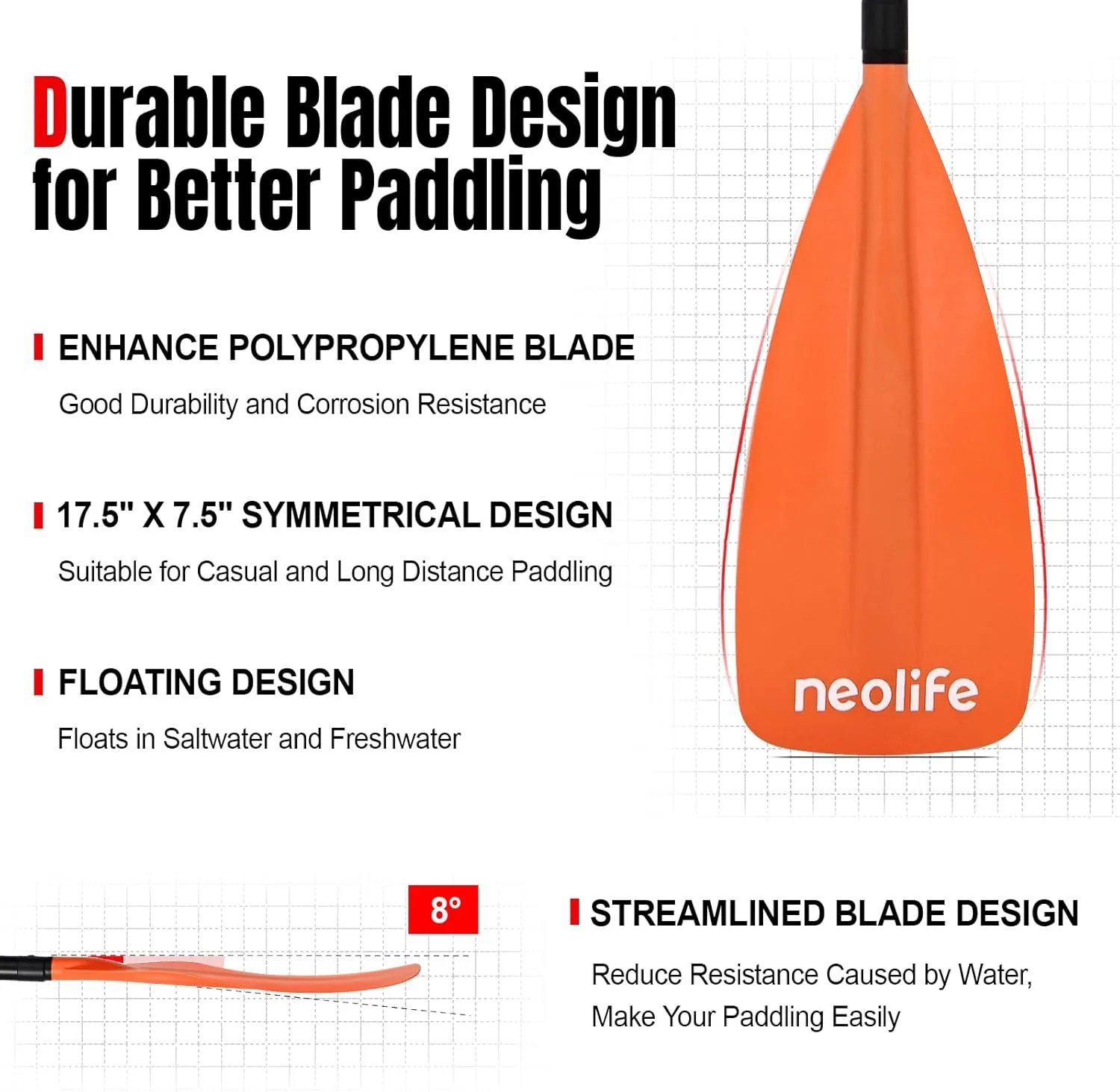 SUP Paddleboard Paddle with Aluminum Shaft and Nylon Blade, Lightweight Stand Up Paddle Board Oars, Adjustable170-210 cm/68-84 inch