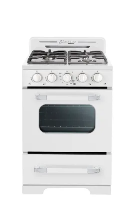 Unique 24" Classic Retro Propane Range (Battery Ignition)