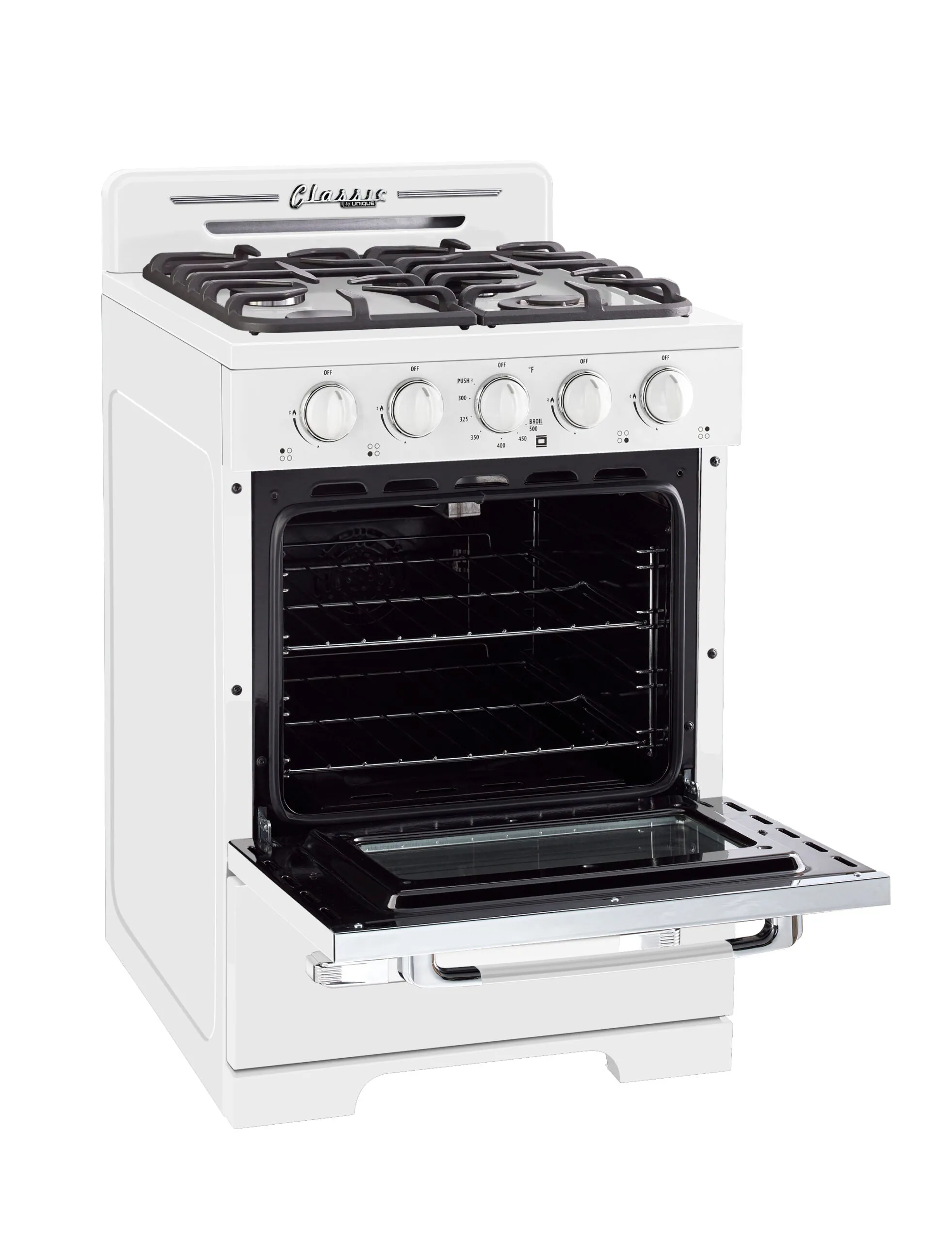 Unique 24" Classic Retro Propane Range (Battery Ignition)