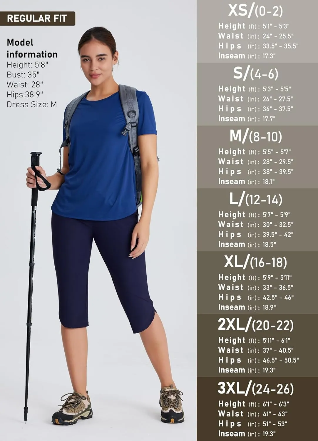 Women's 18" Casual Beach Swim Capri Pants Lightweight Modest Swimsuits Long Swim Shorts with Pockets UPF50 