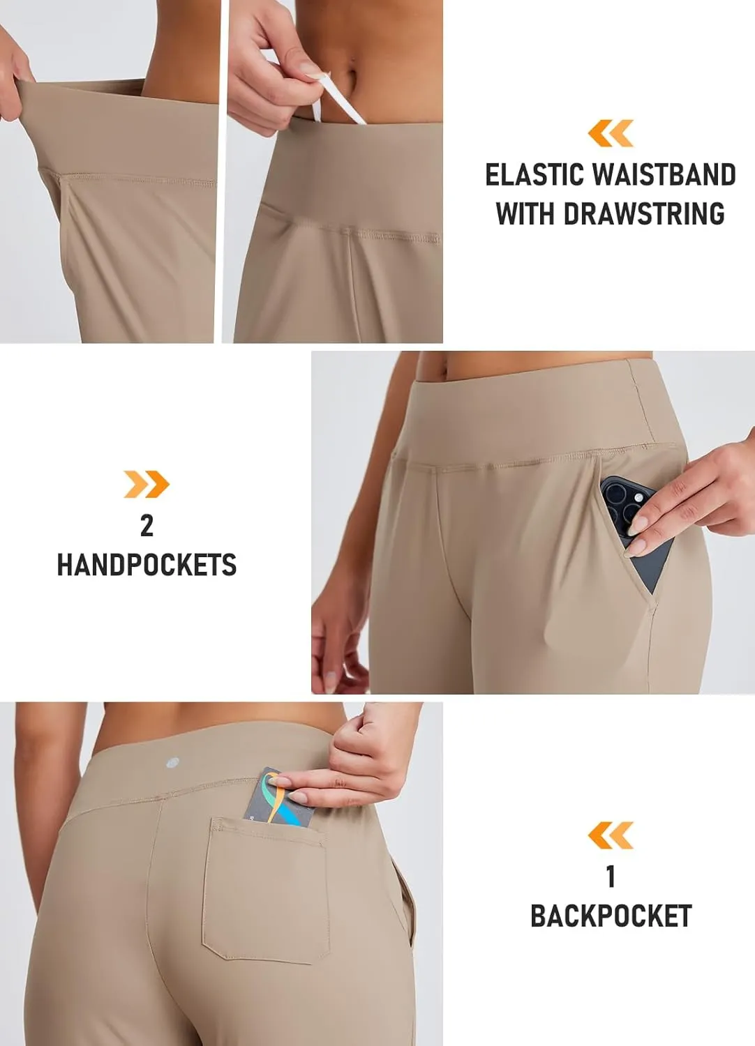 Women's 18" Casual Beach Swim Capri Pants Lightweight Modest Swimsuits Long Swim Shorts with Pockets UPF50 